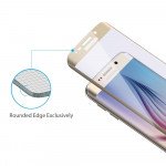 Wholesale Samsung Galaxy S6 Edge Tempered Glass Full Screen Protector (Glass Black Clear)